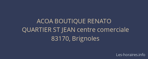 ACOA BOUTIQUE RENATO
