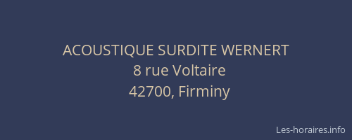 ACOUSTIQUE SURDITE WERNERT