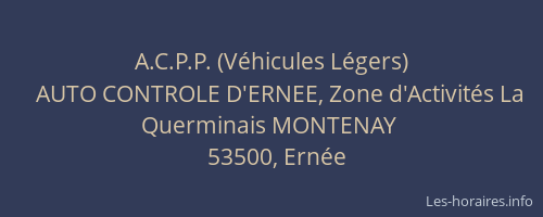 A.C.P.P. (V&eacute;hicules L&eacute;gers)
