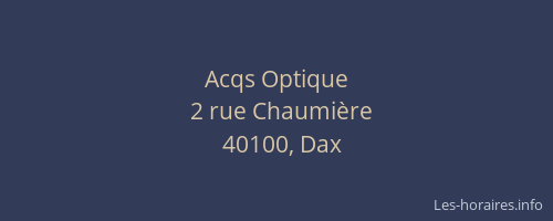 Acqs Optique