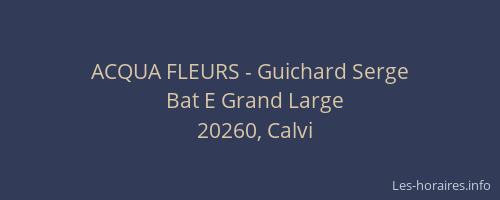 ACQUA FLEURS - Guichard Serge
