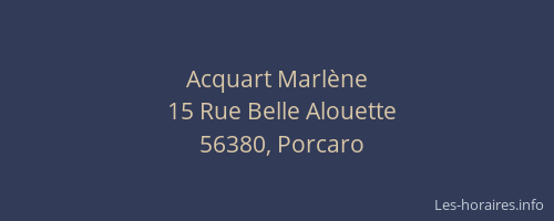 Acquart Marl&egrave;ne