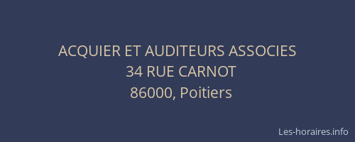 ACQUIER ET AUDITEURS ASSOCIES