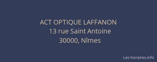 ACT OPTIQUE LAFFANON