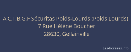 A.C.T.B.G.F S&eacute;curitas Poids-Lourds (Poids Lourds)