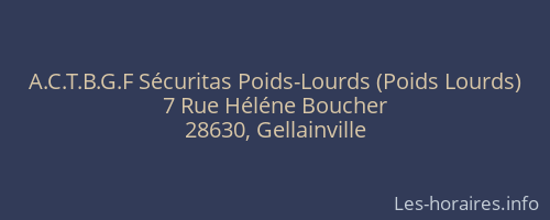 A.C.T.B.G.F Sécuritas Poids-Lourds (Poids Lourds)