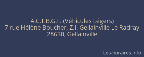 A.C.T.B.G.F. (Véhicules Légers)