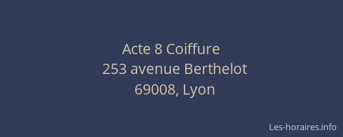 Acte 8 Coiffure