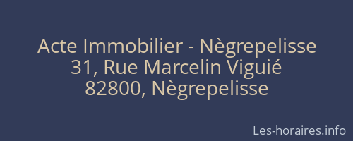 Acte Immobilier - Nègrepelisse