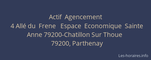 Actif  Agencement