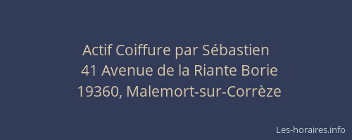 Actif Coiffure par S&eacute;bastien