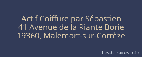 Actif Coiffure par Sébastien