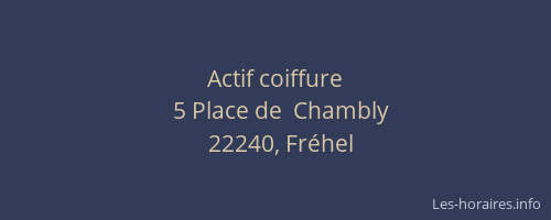 Actif coiffure