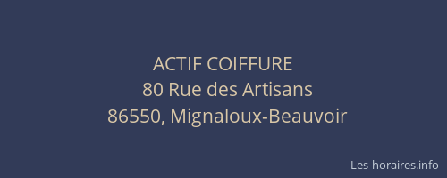 ACTIF COIFFURE