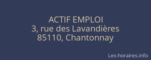 ACTIF EMPLOI