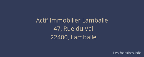 Actif Immobilier Lamballe