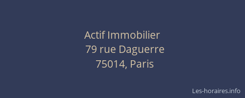 Actif Immobilier
