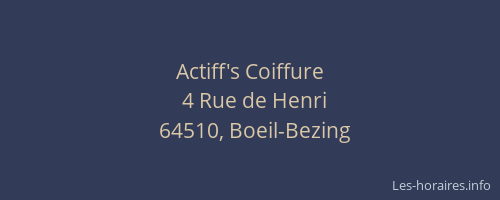 Actiff's Coiffure