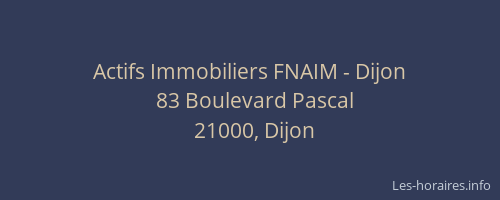 Actifs Immobiliers FNAIM - Dijon