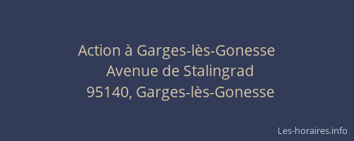 Action à Garges-lès-Gonesse