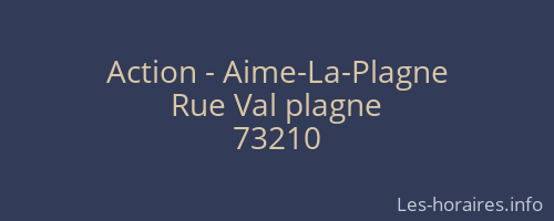 Action - Aime-La-Plagne