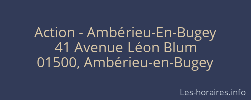 Action - Ambérieu-En-Bugey