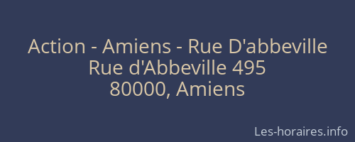 Action - Amiens - Rue D'abbeville