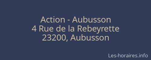 Action - Aubusson