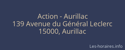 Action - Aurillac