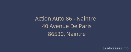 Action Auto 86 - Naintre