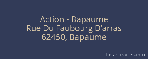 Action - Bapaume