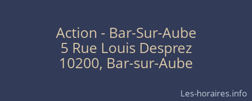 Action - Bar-Sur-Aube