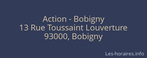 Action - Bobigny