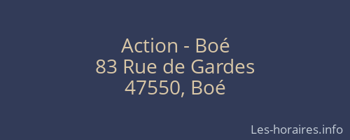 Action - Boé