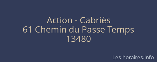 Action - Cabriès