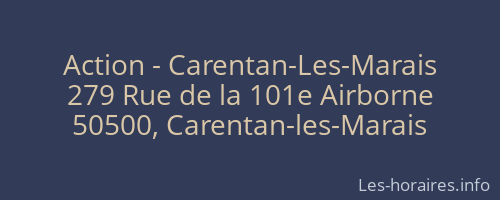 Action - Carentan-Les-Marais