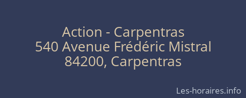 Action - Carpentras