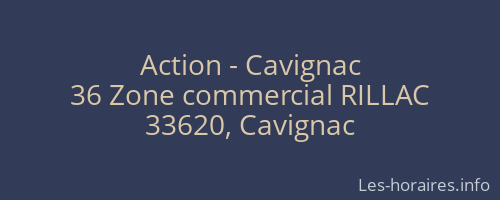 Action - Cavignac