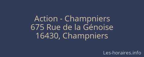 Action - Champniers