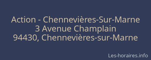 Action - Chennevières-Sur-Marne