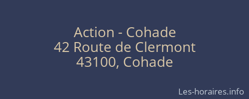 Action - Cohade