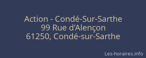 Action - Condé-Sur-Sarthe