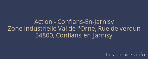 Action - Conflans-En-Jarnisy