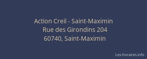Action Creil - Saint-Maximin