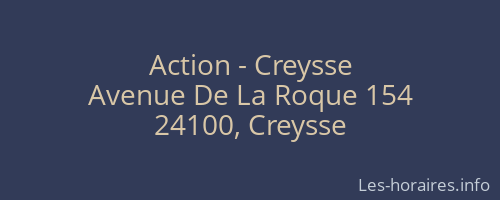 Action - Creysse