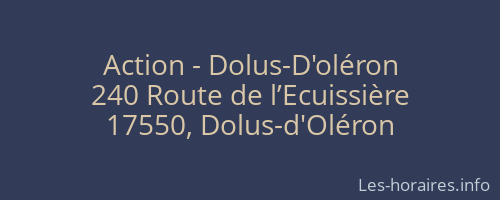 Action - Dolus-D'oléron