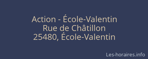 Action - École-Valentin