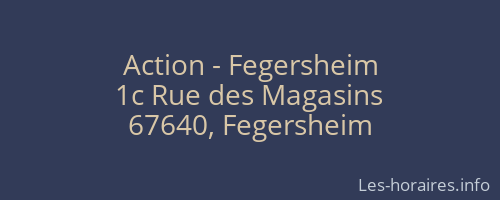 Action - Fegersheim