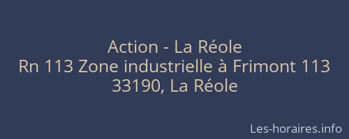Action - La Réole