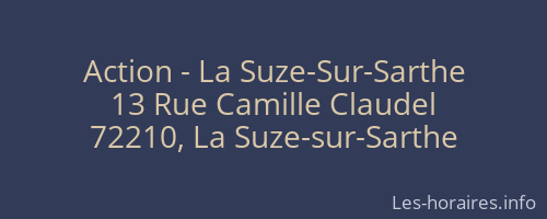 Action - La Suze-Sur-Sarthe